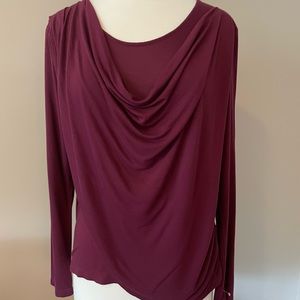 CAbi long sleeve, draped top, size M, great condition.